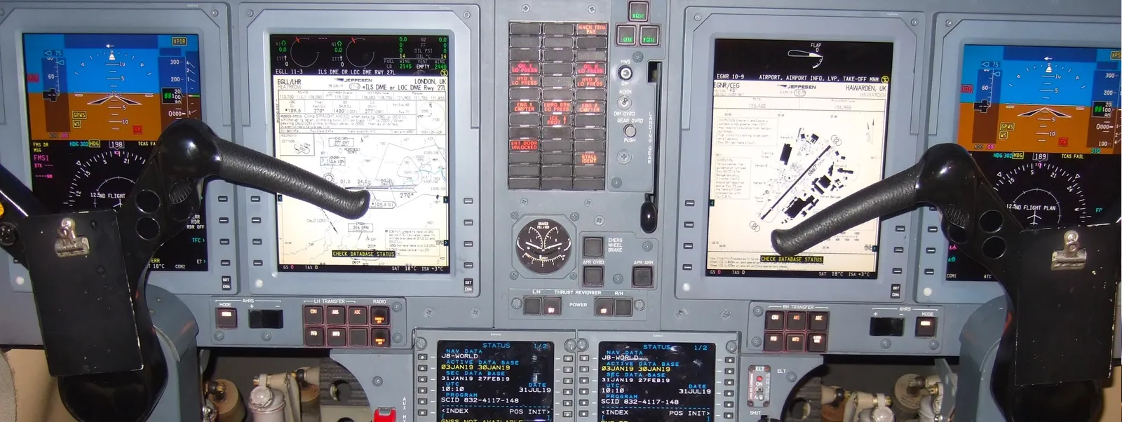 aeroplane controls and buttons